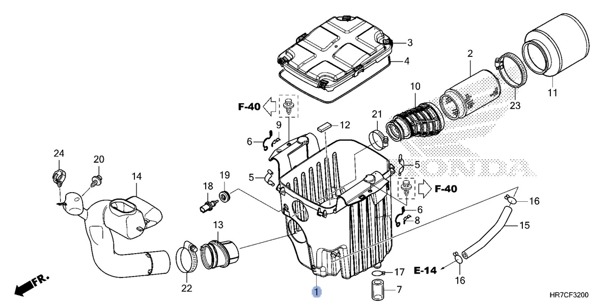 Honda OEM part 17210-HR7-A80