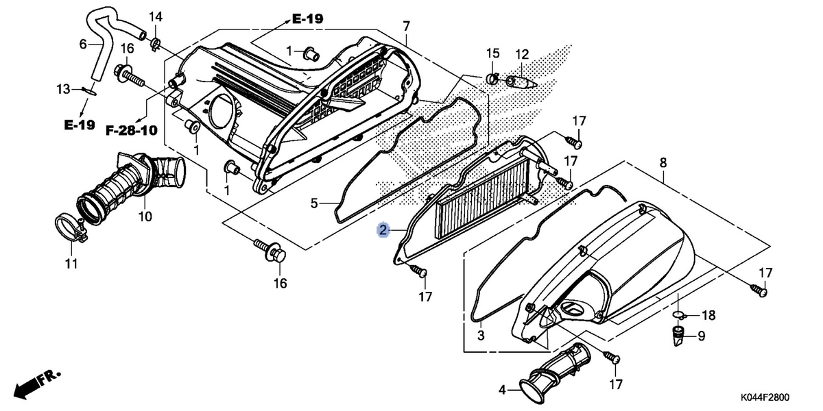 Honda OEM part 17210-K04-930