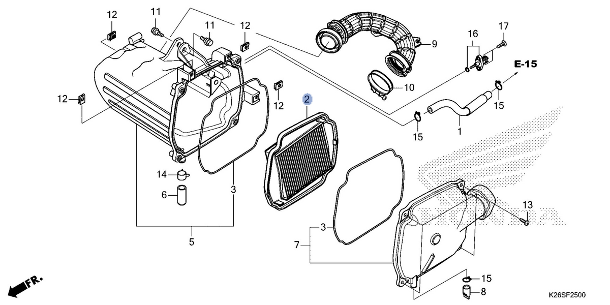 Honda OEM part 17210-K26-G00
