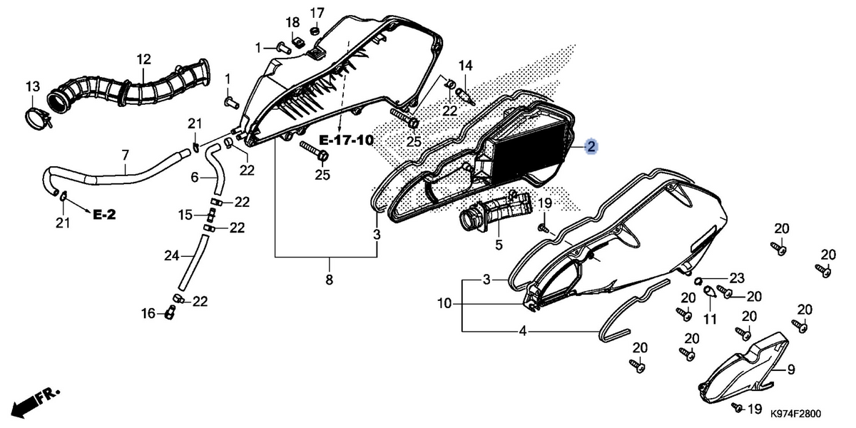 Honda OEM part 17210-K97-J00