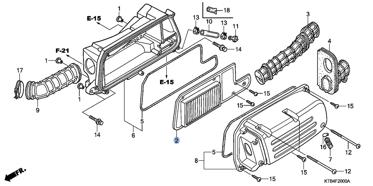 Honda OEM part 17210-KFG-010