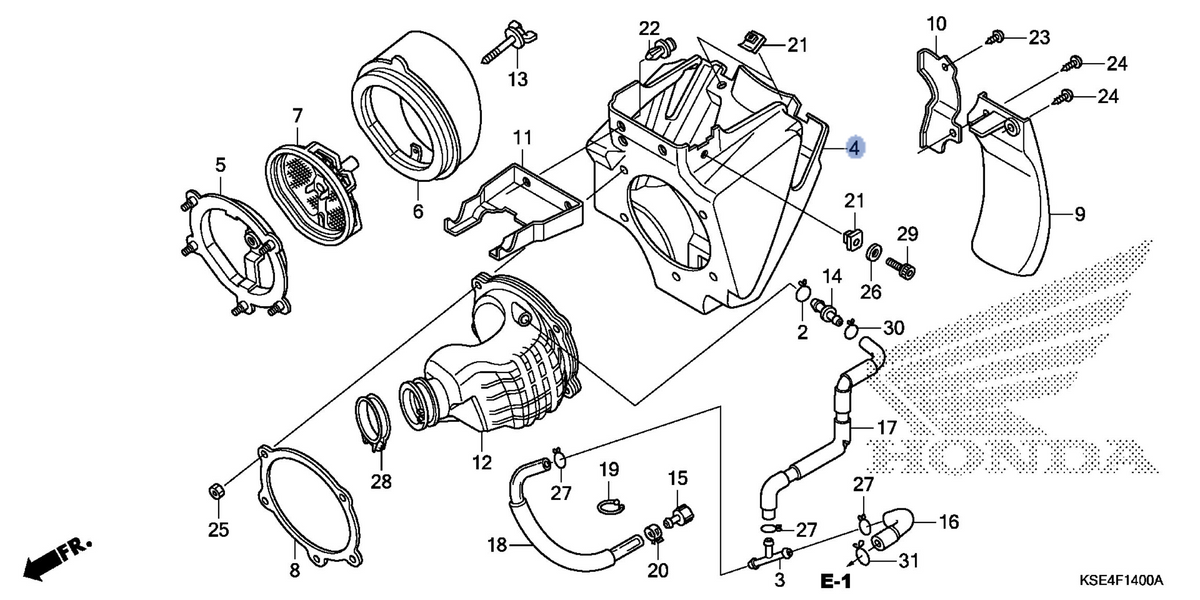Honda OEM part 17210-KSE-000