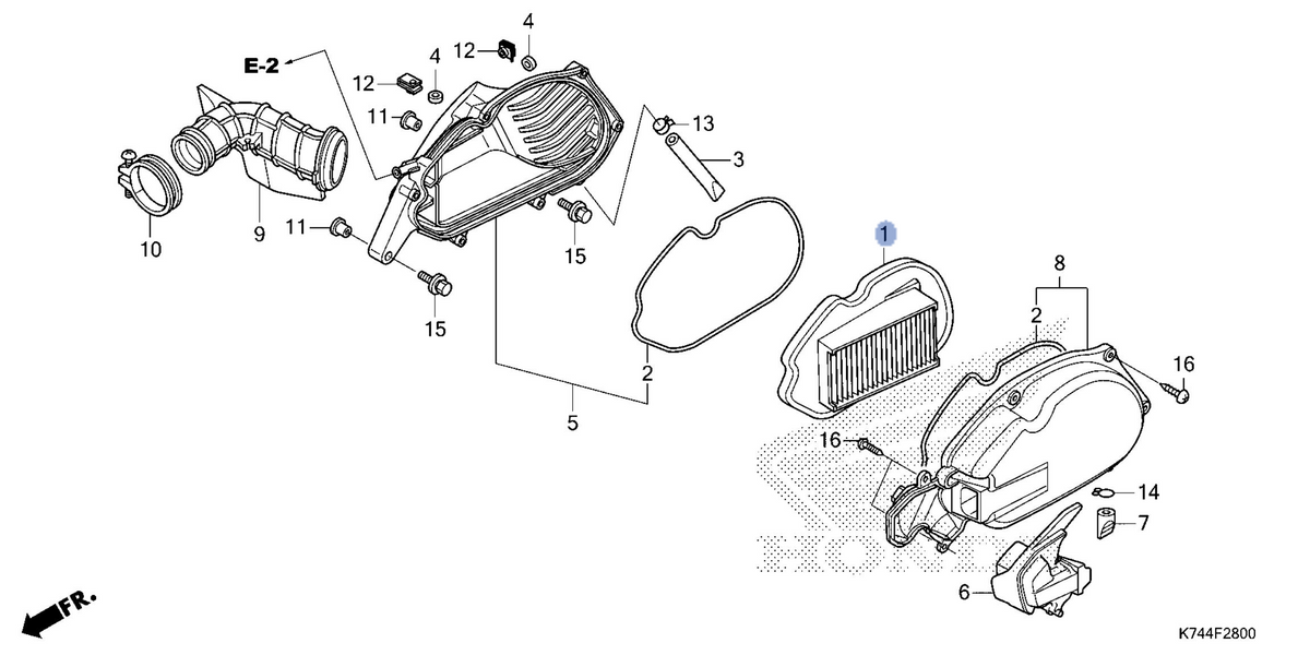Honda OEM part 17210-KVT-D00