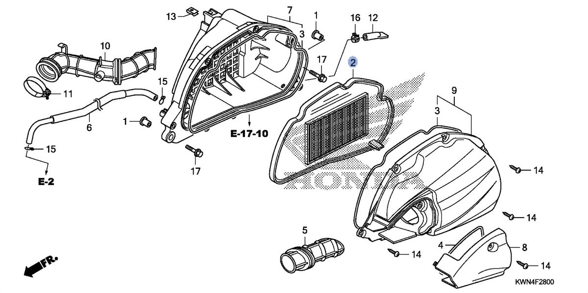 Honda OEM part 17210-KWN-900