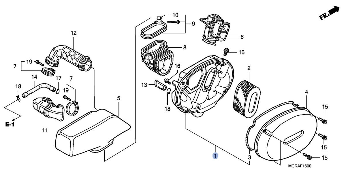 Honda OEM part 17210-MCR-A00