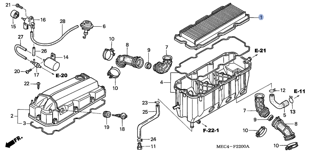 Honda OEM part 17210-MEC-003