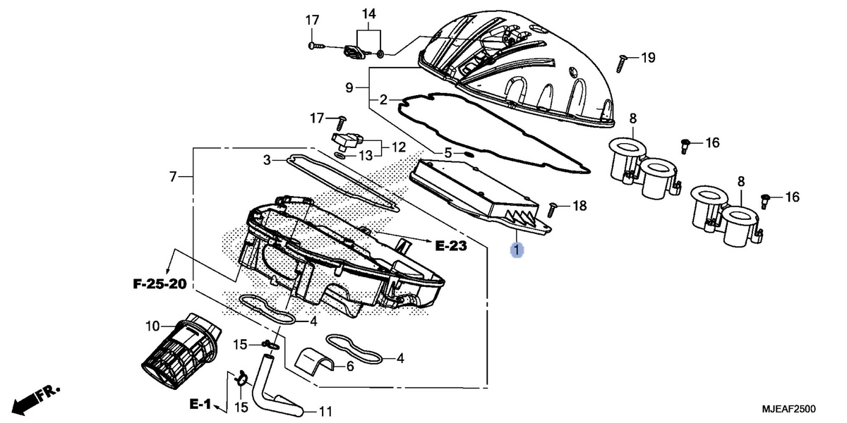 Honda OEM part 17210-MJE-D00
