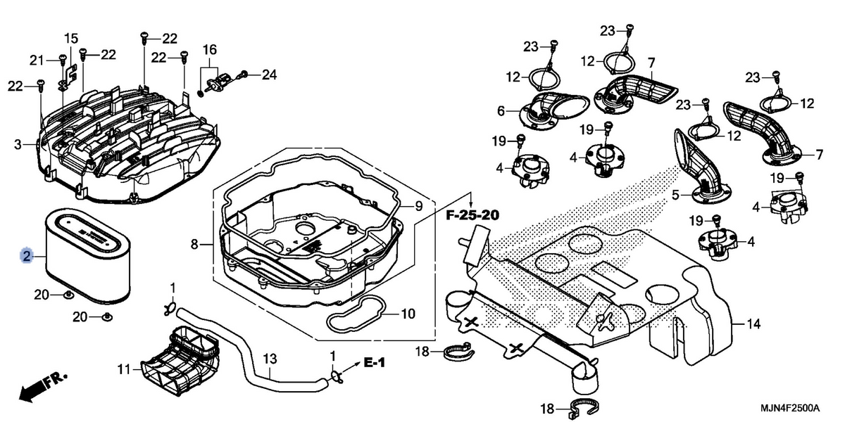 Honda OEM part 17210-MJN-A00