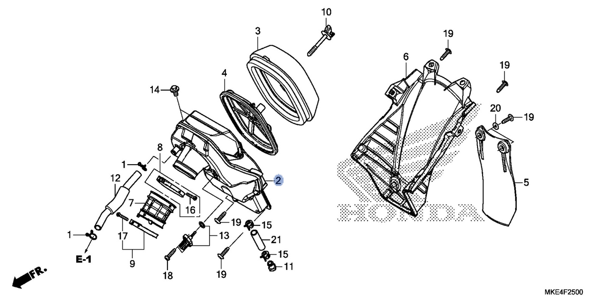 Honda OEM part 17210-MKE-A00