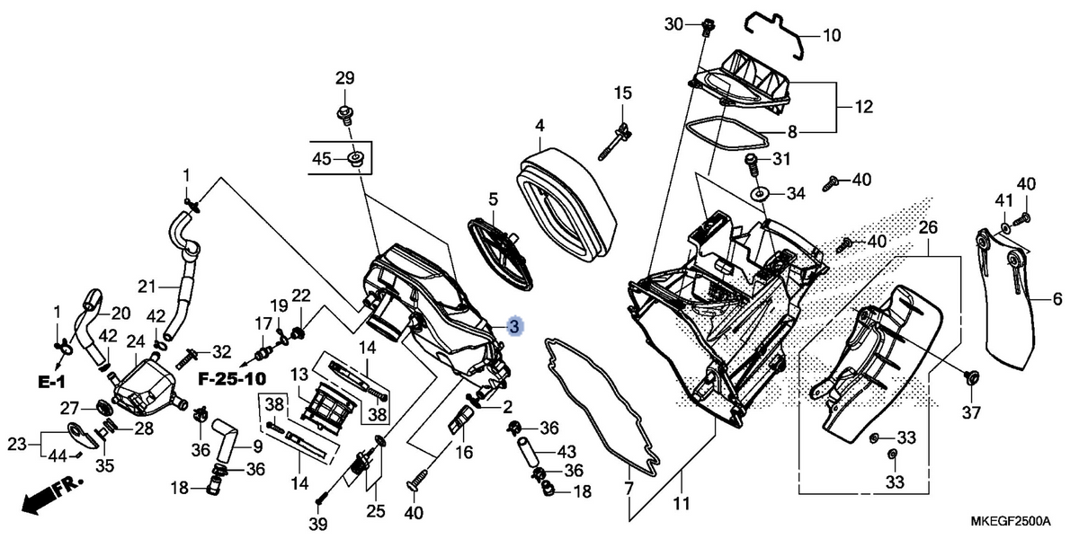 Honda OEM part 17210-MKE-A51