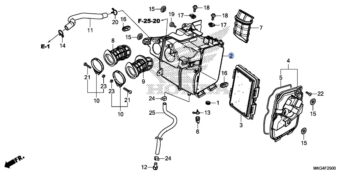 Honda OEM part 17210-MKG-A00