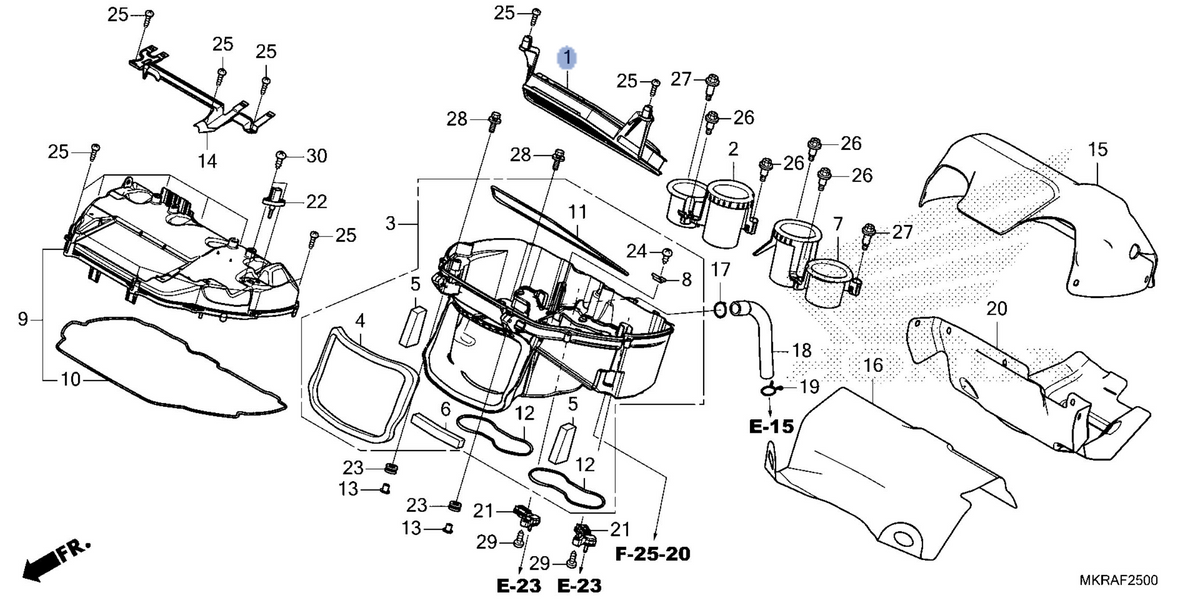 Honda OEM part 17210-MKR-DH0