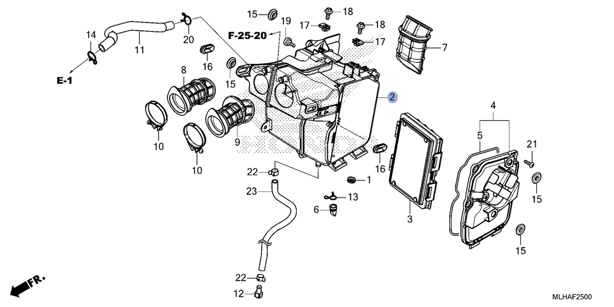 Honda OEM part 17210-MLP-AA0