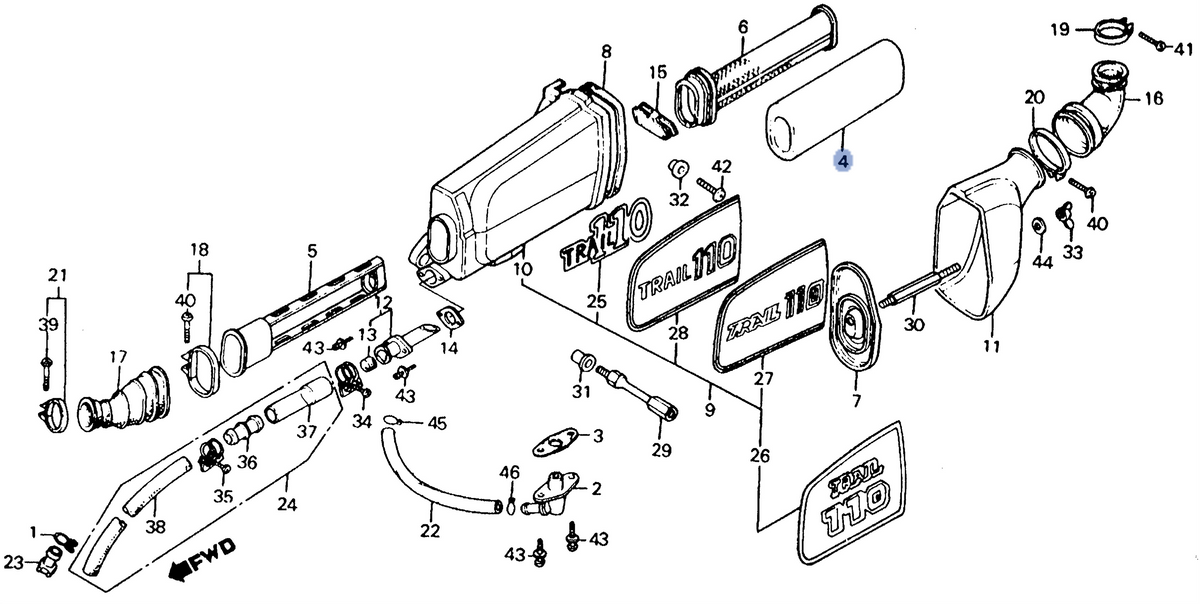 Honda OEM part 17211-102-720