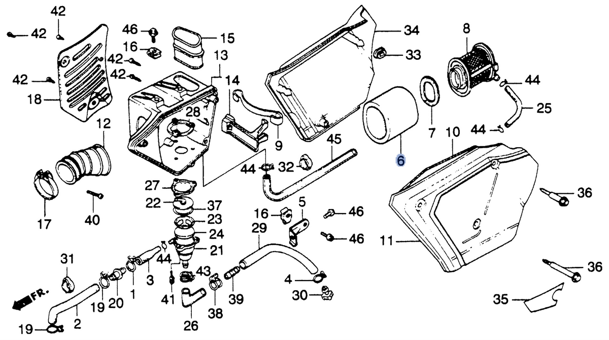 Honda OEM part 17211-428-000