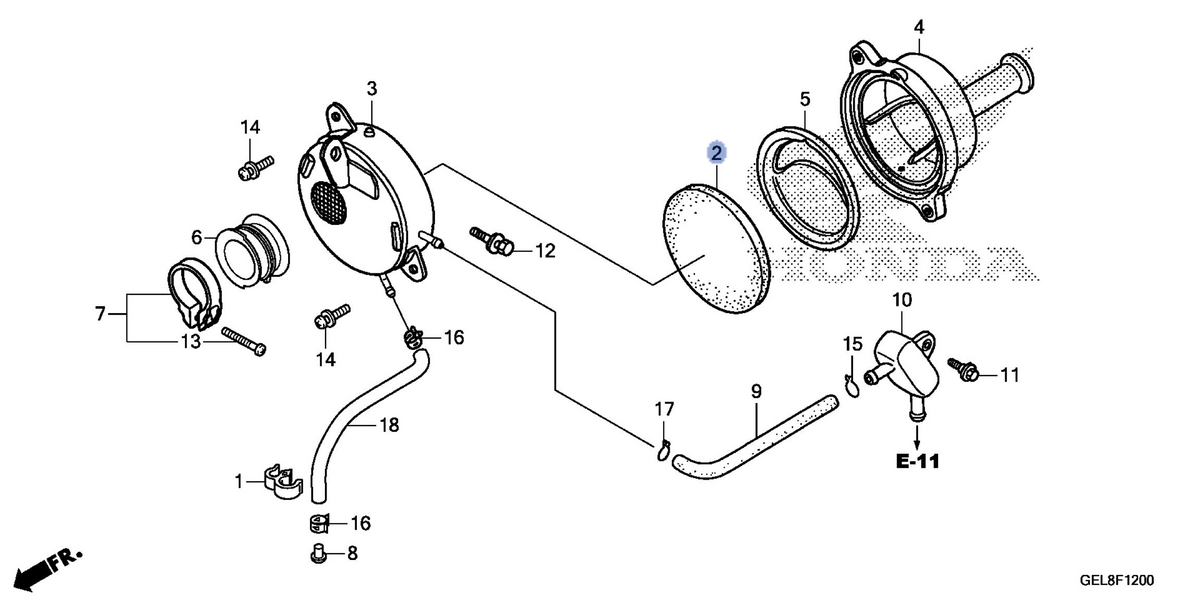 Honda OEM part 17211-GEL-A80