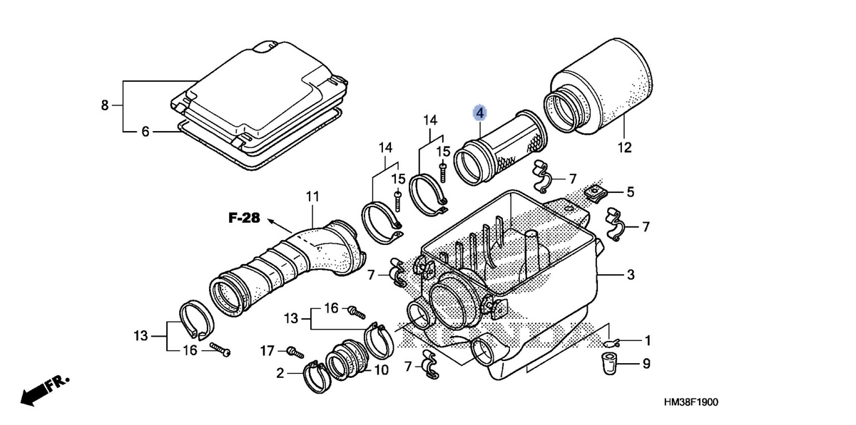 Honda OEM part 17211-HC0-000
