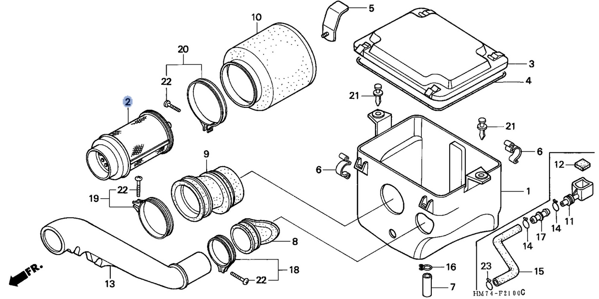 Honda OEM part 17211-HM7-000