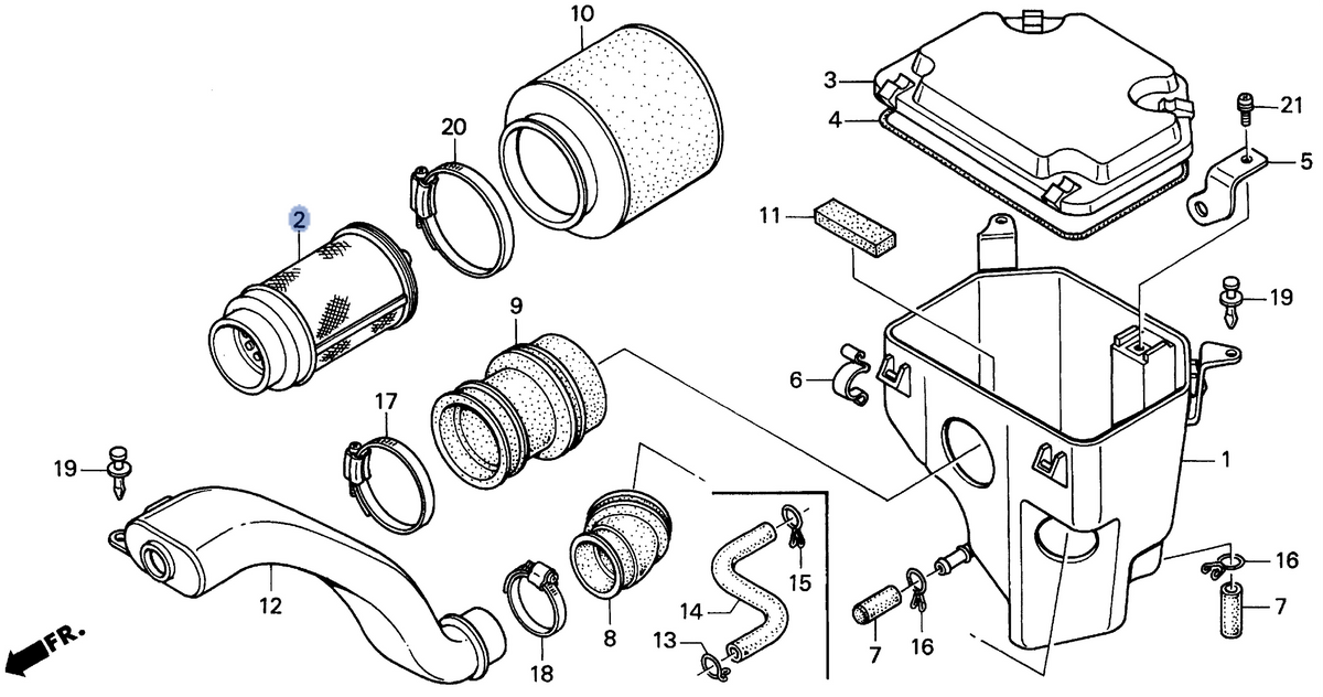 Honda OEM part 17211-HM8-000
