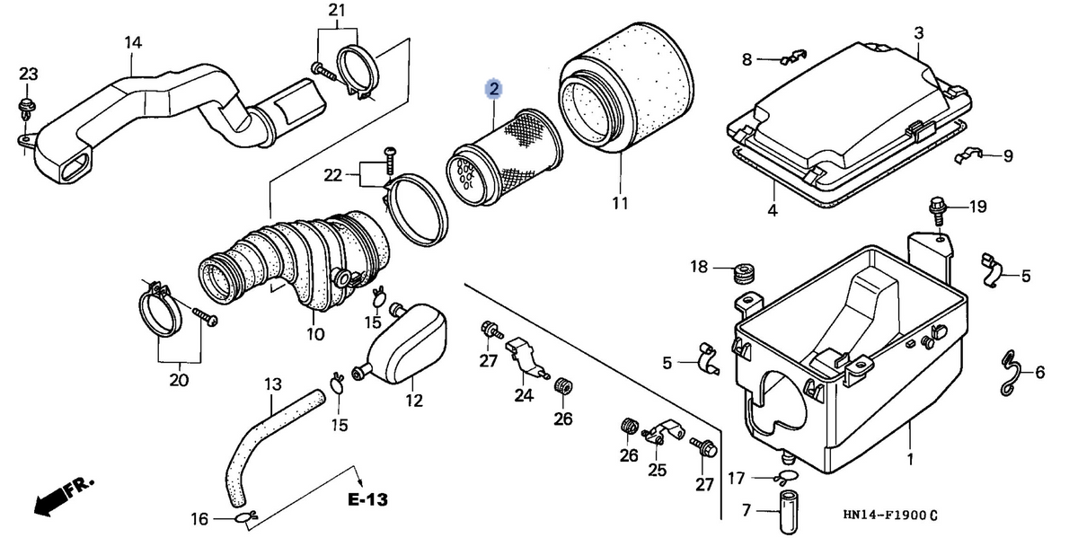 Honda OEM part 17211-HN1-000