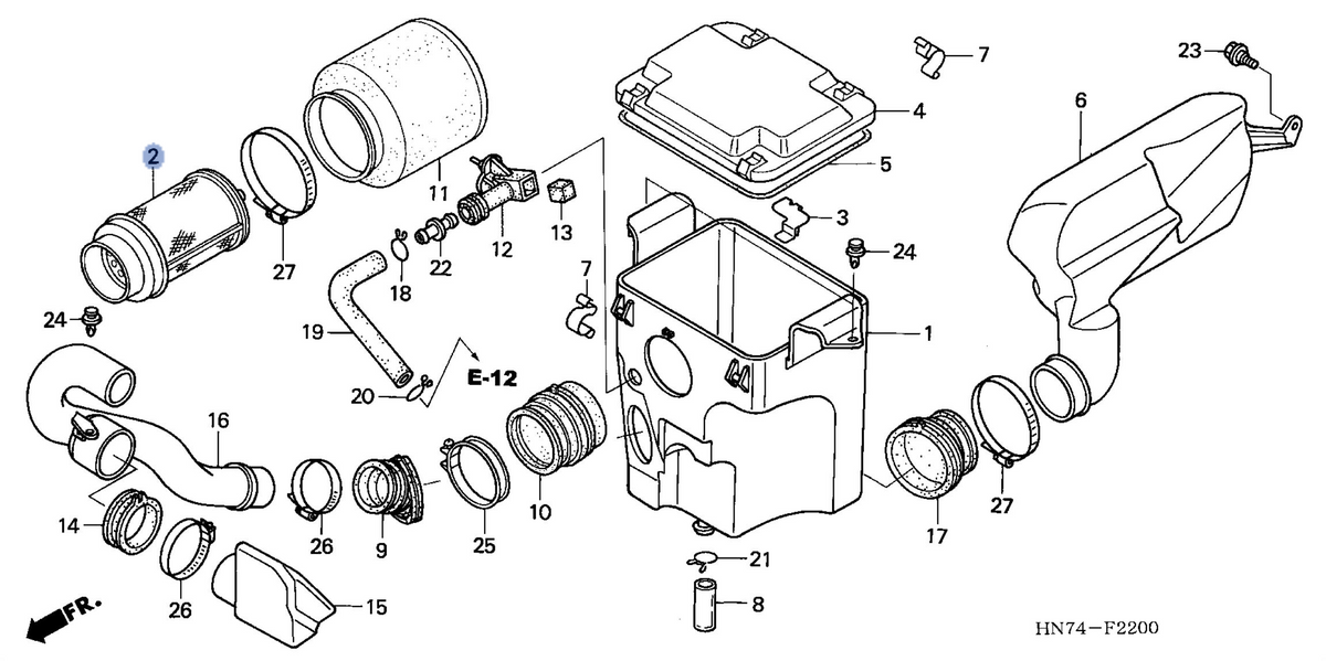 Honda OEM part 17211-HN7-000