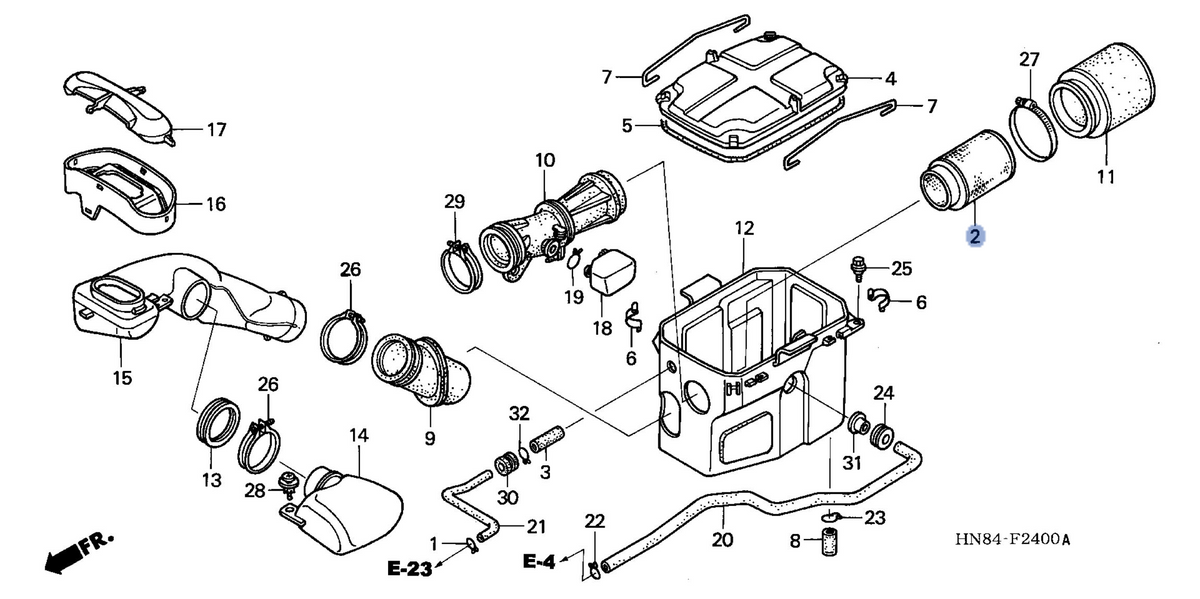 Honda OEM part 17211-HN8-000