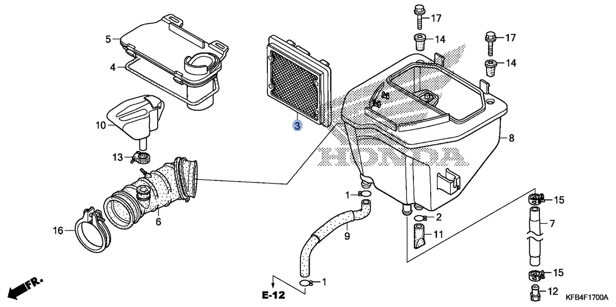Honda OEM part 17211-KFB-000