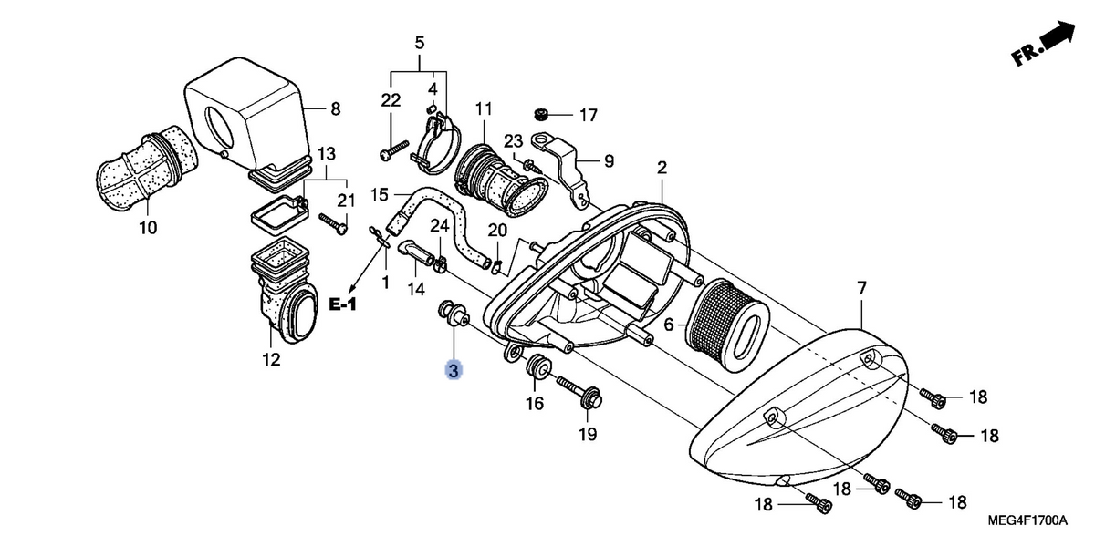 Honda OEM part 17211-MEG-000