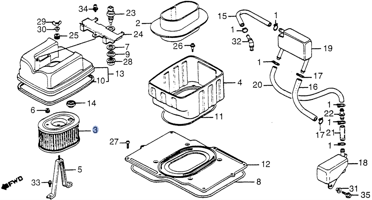 Honda OEM part 17211-MG9-000