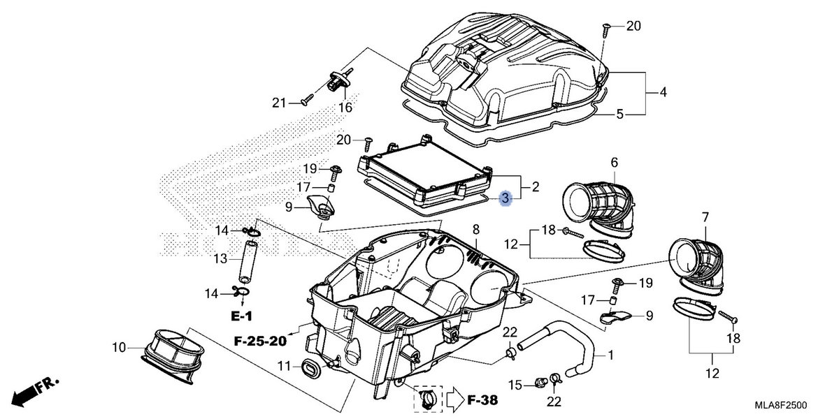 Honda OEM part 17211-MLA-A00