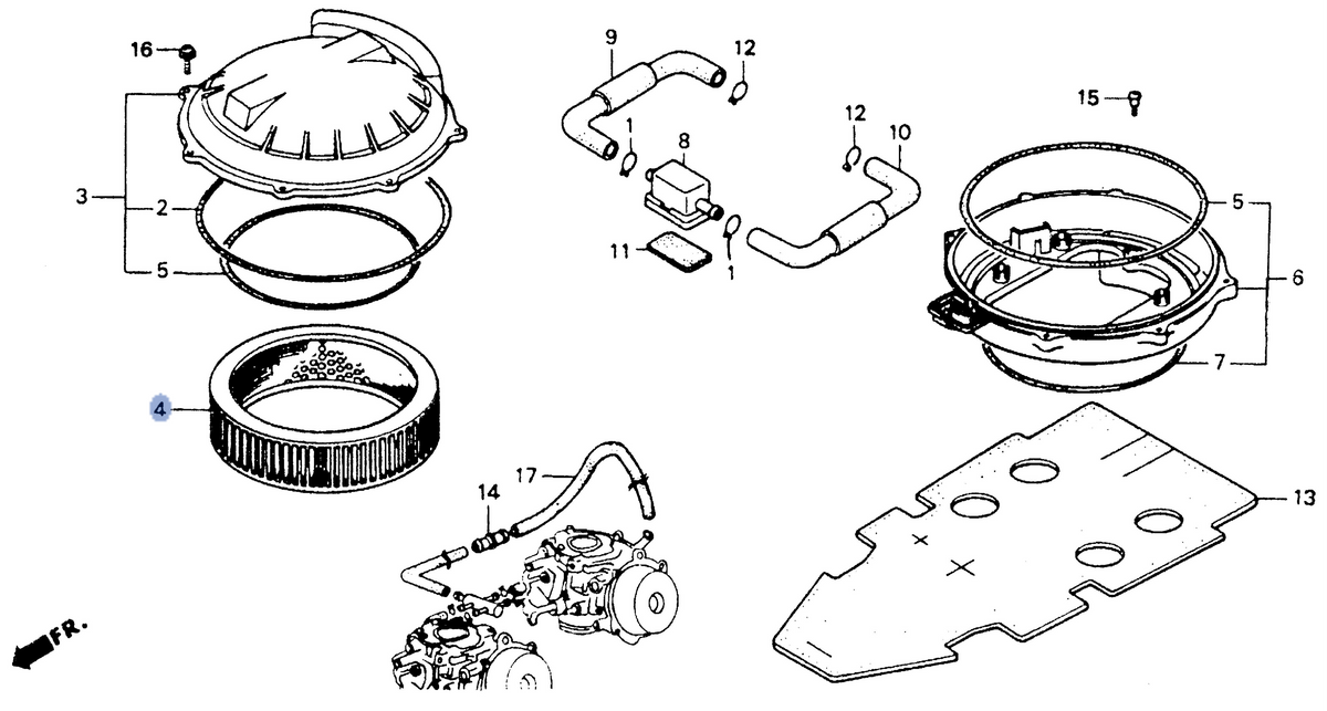Honda OEM part 17211-MT3-000