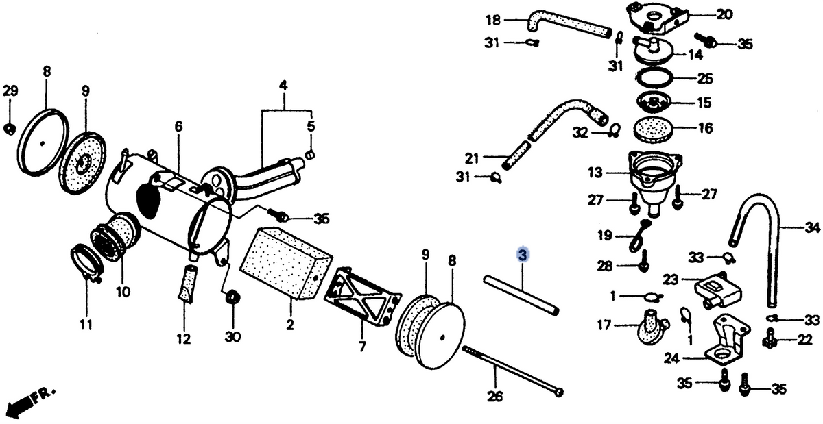Honda OEM part 17212-098-000