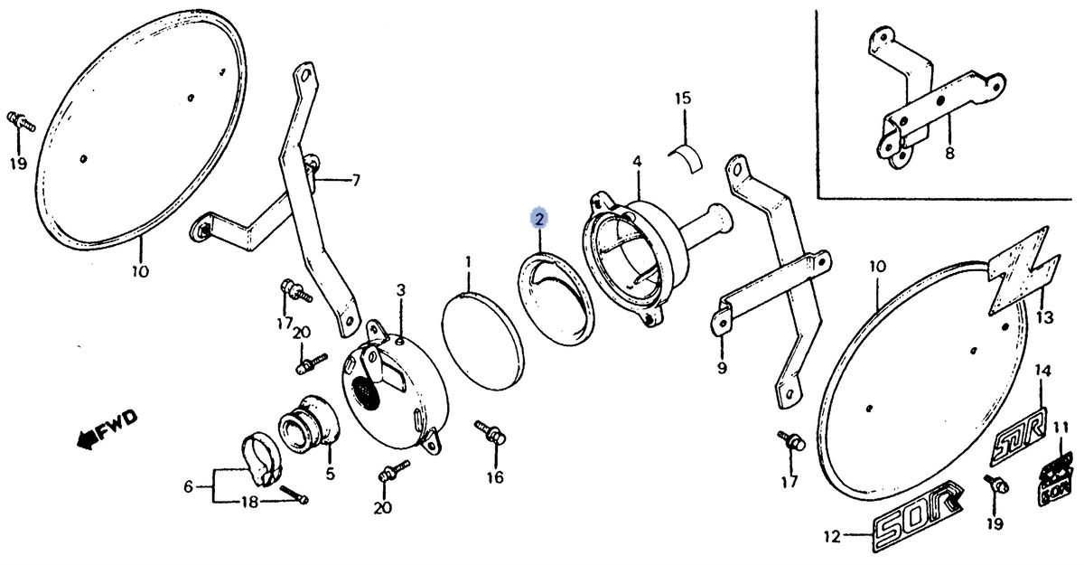 Honda OEM part 17212-GW8-670