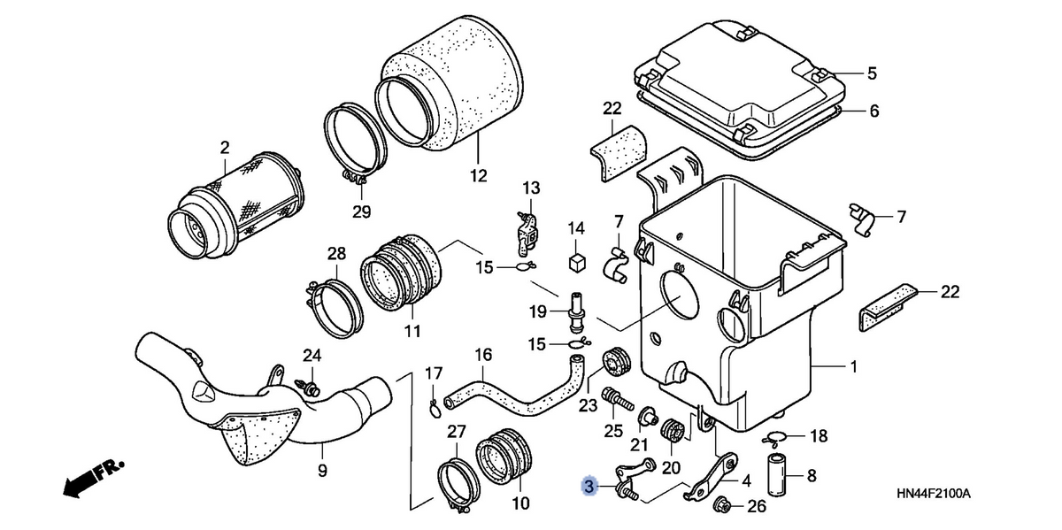 Honda OEM part 17212-HN5-670