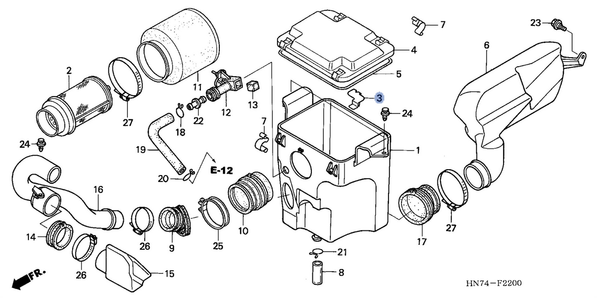 Honda OEM part 17212-HN7-000