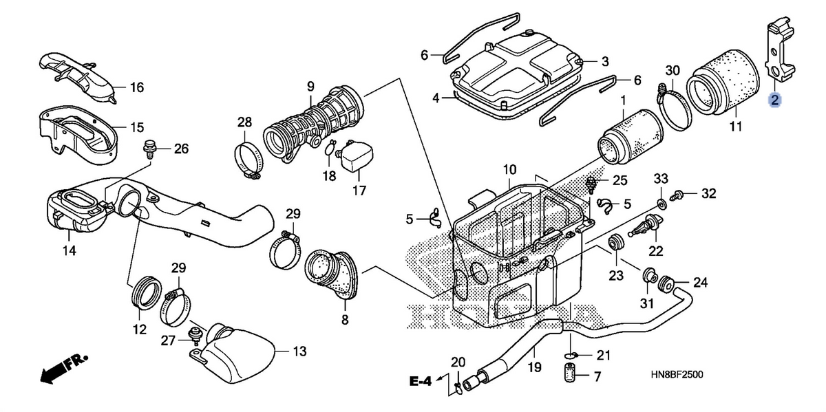 Honda OEM part 17212-HN8-A60
