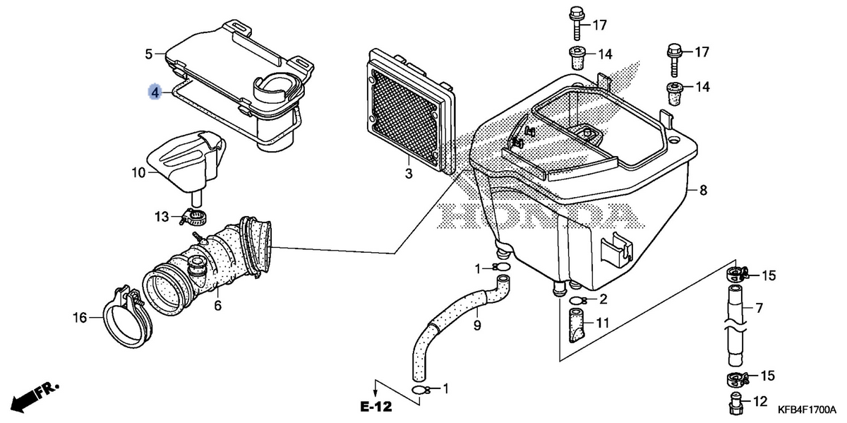 Honda OEM part 17212-KFB-000