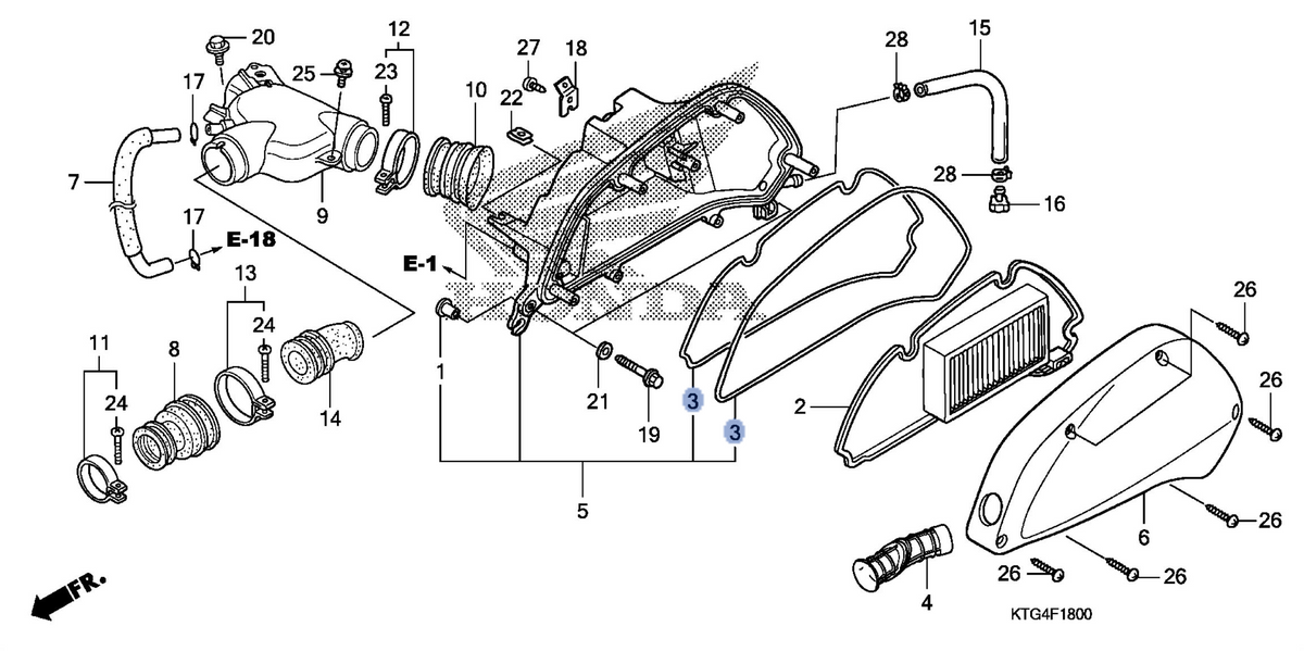 Honda OEM part 17212-KGF-900