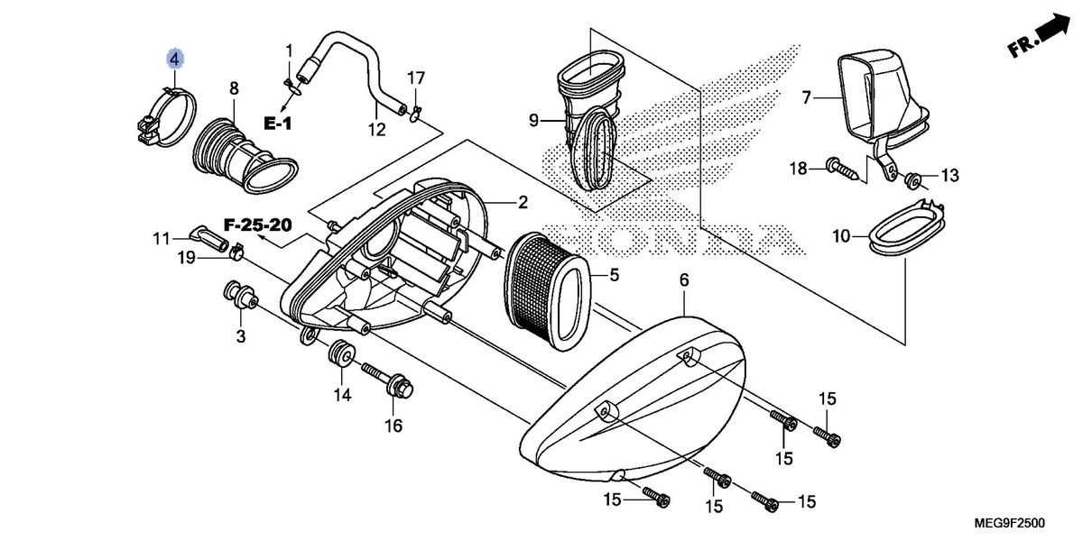 Honda OEM part 17212-MFE-640