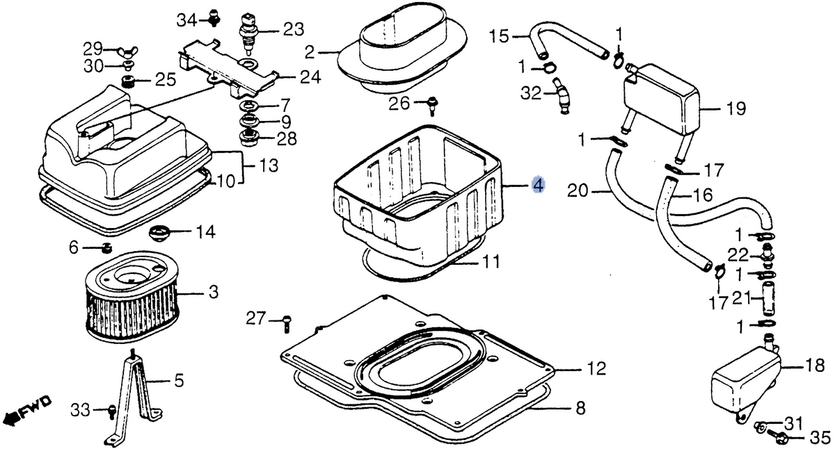 Honda OEM part 17212-MG9-950