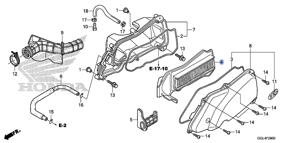 Honda OEM part 17213-GFC-770