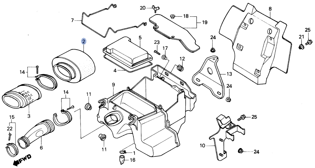 Honda OEM part 17213-HB7-670
