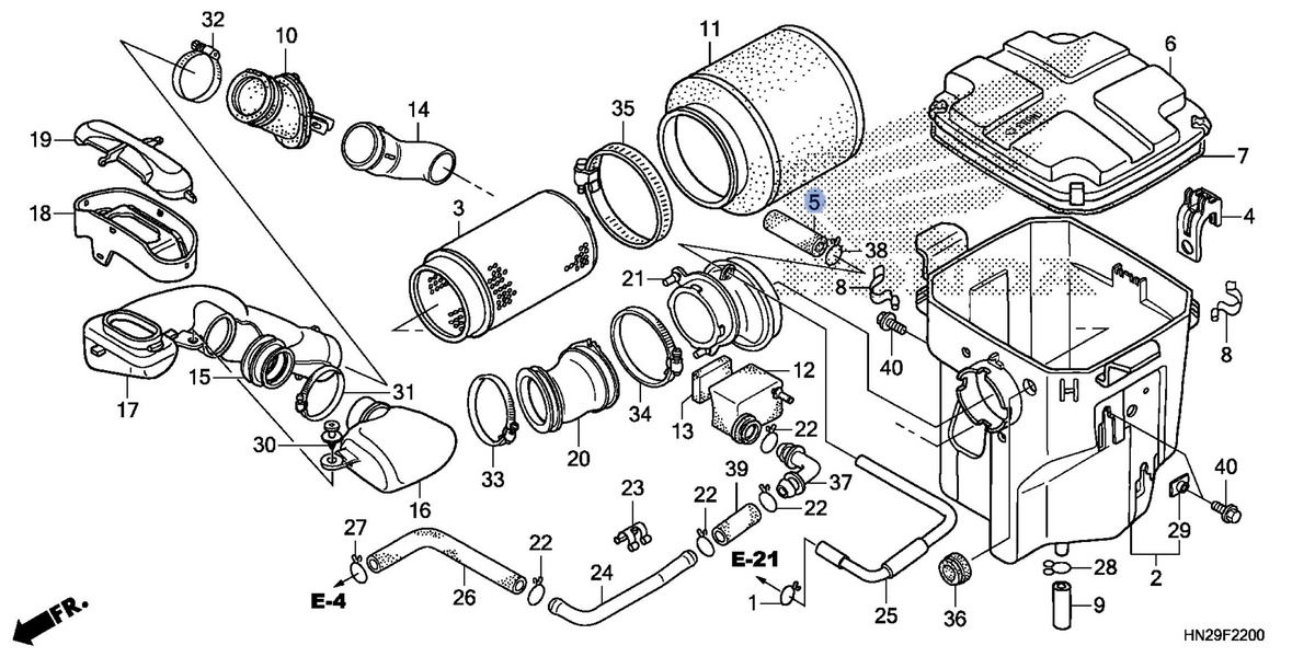 Honda OEM part 17213-HN2-000