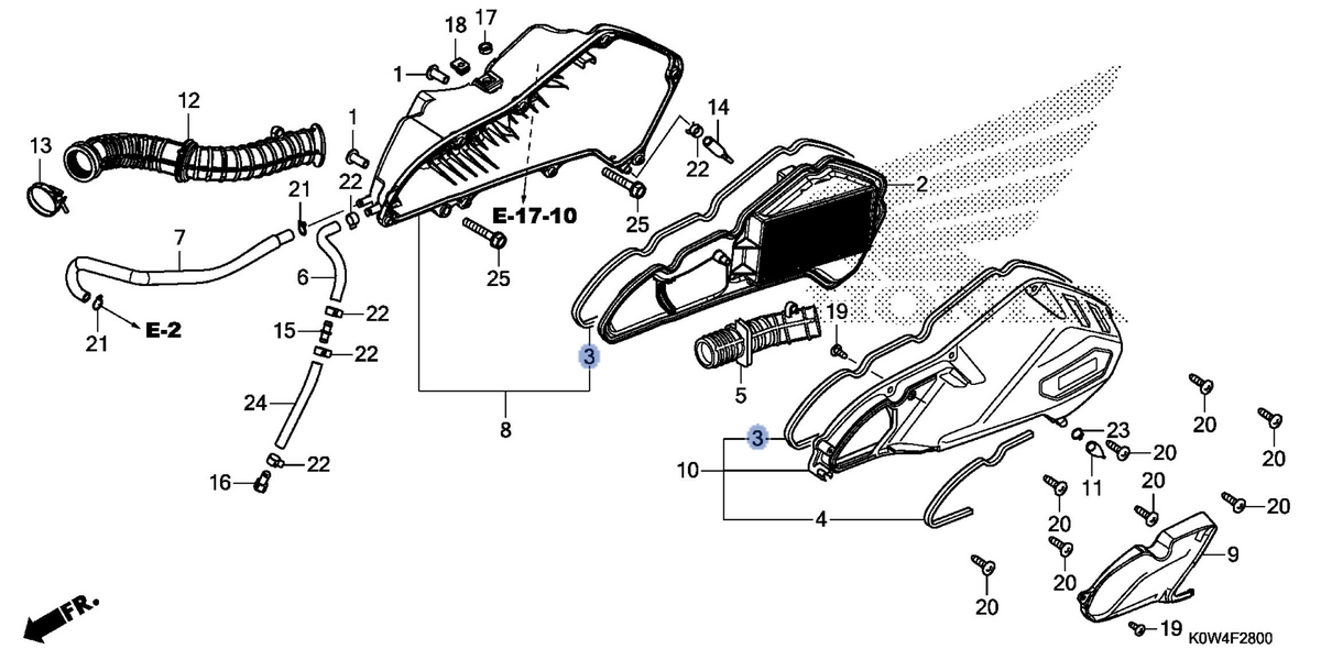 Honda OEM part 17213-K97-T00