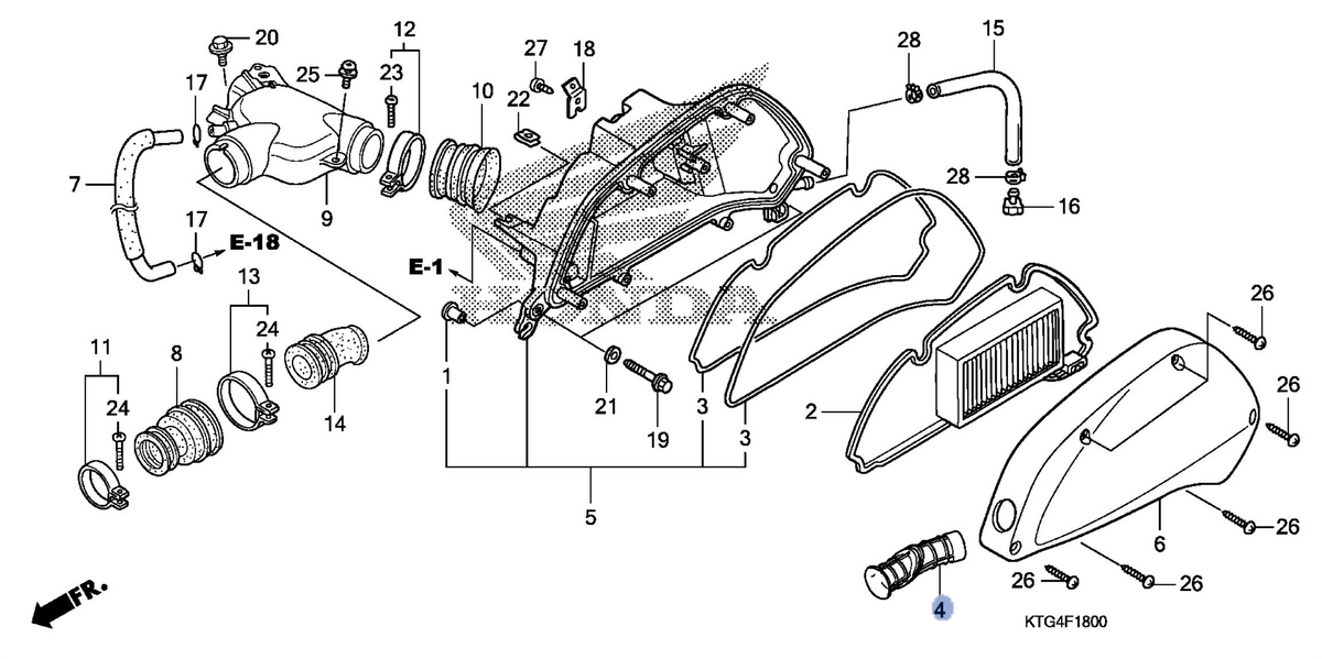 Honda OEM part 17213-KGF-901