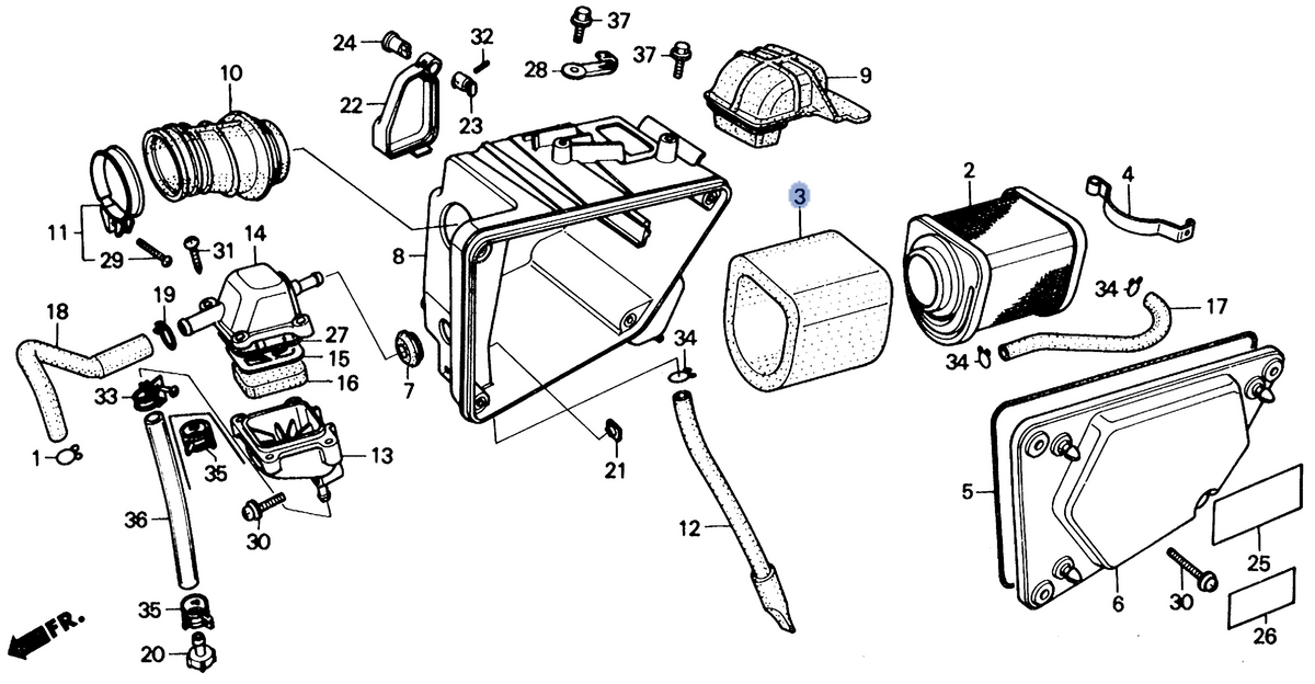 Honda OEM part 17213-KR3-000