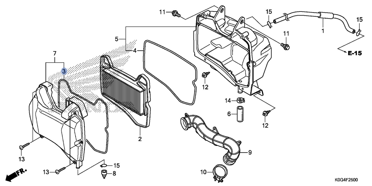 Honda OEM part 17213-KWB-600