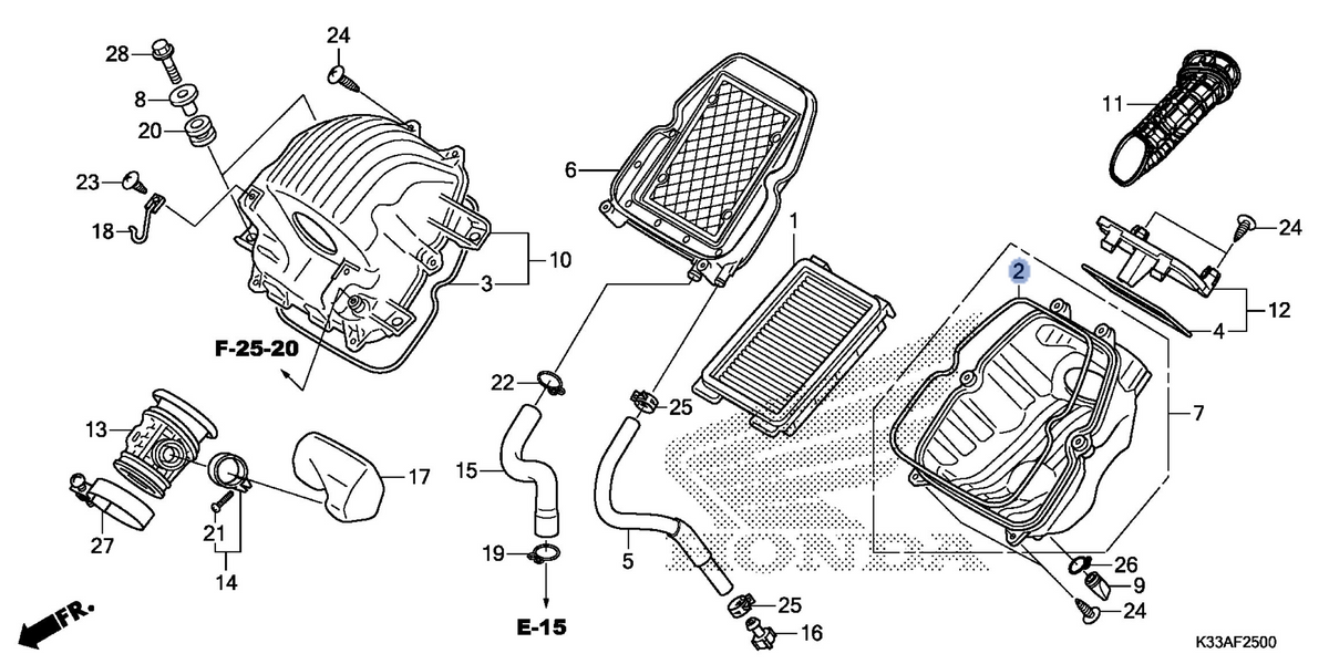 Honda OEM part 17213-KYJ-900