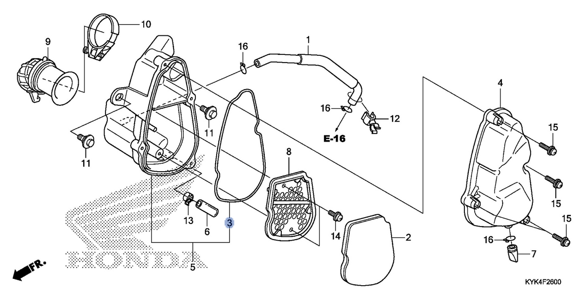 Honda OEM part 17213-KYK-910