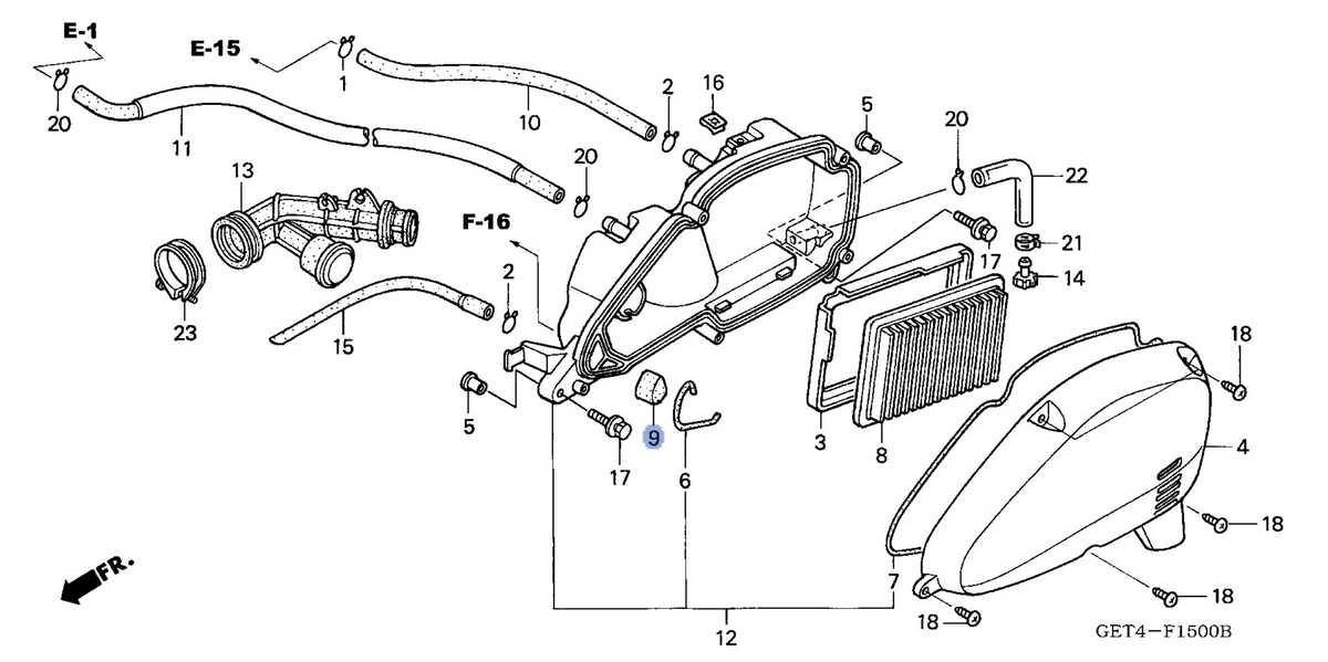 Honda OEM part 17214-GET-000